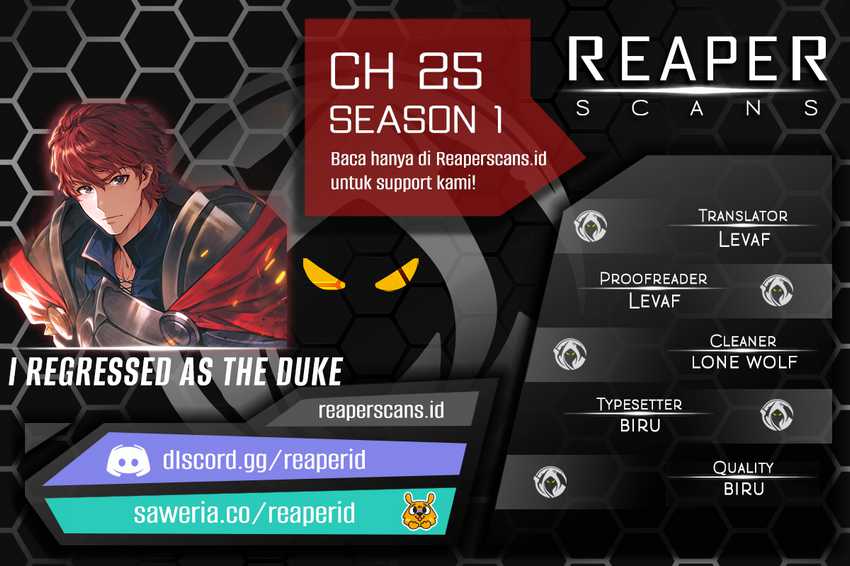 I Regressed As The Duke Chapter 25 halaman 1
